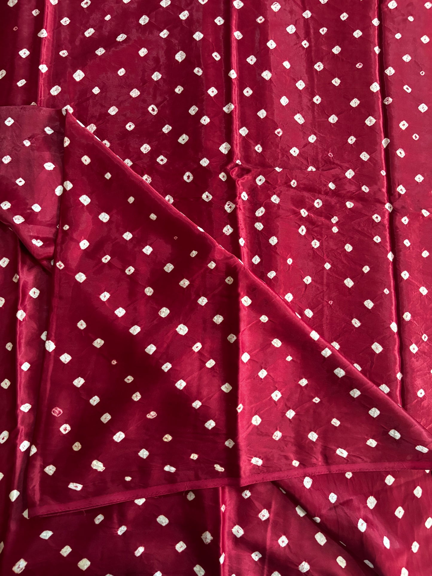 Maroon Bandhini saree