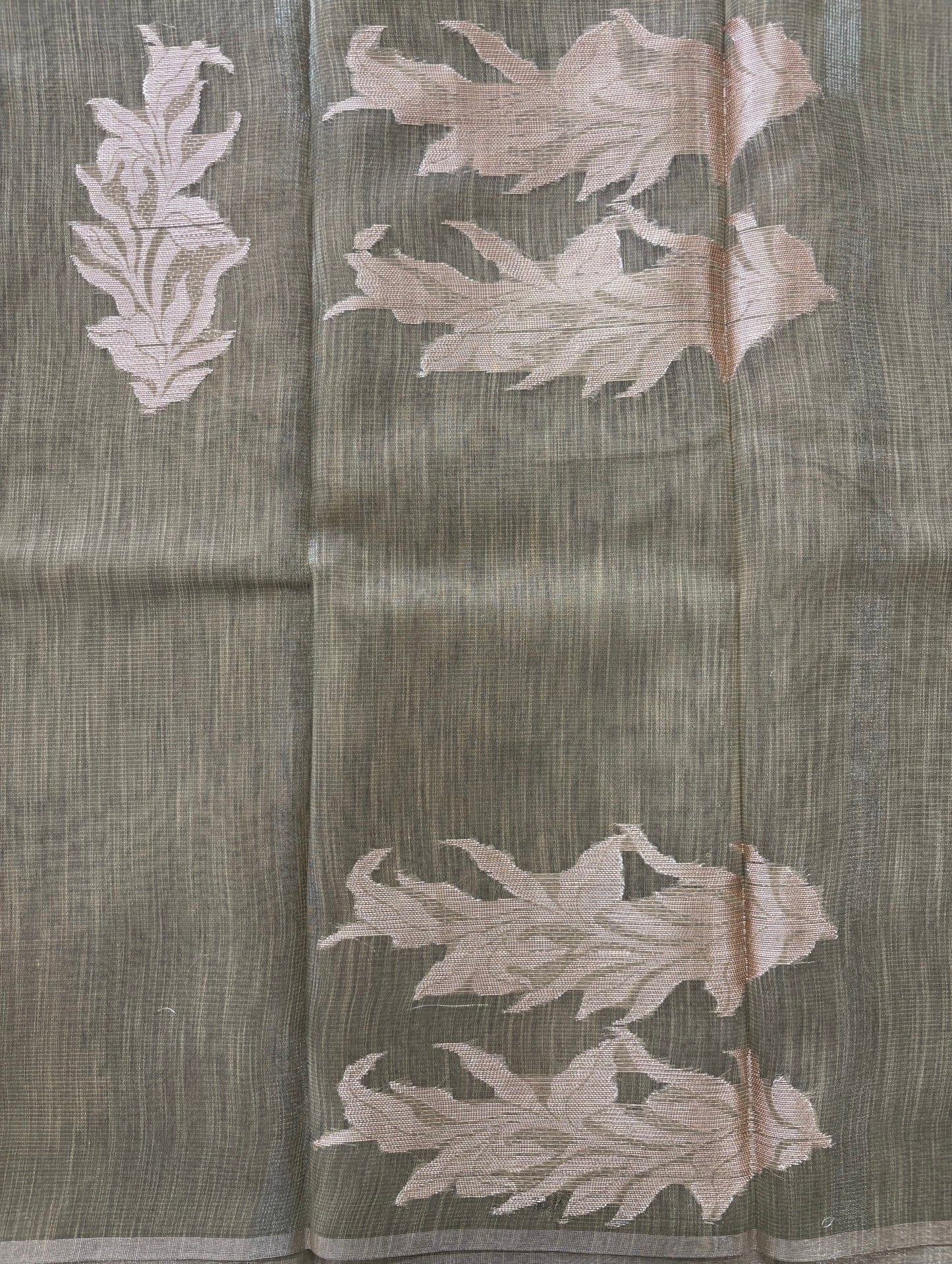 beige paper silk  saree