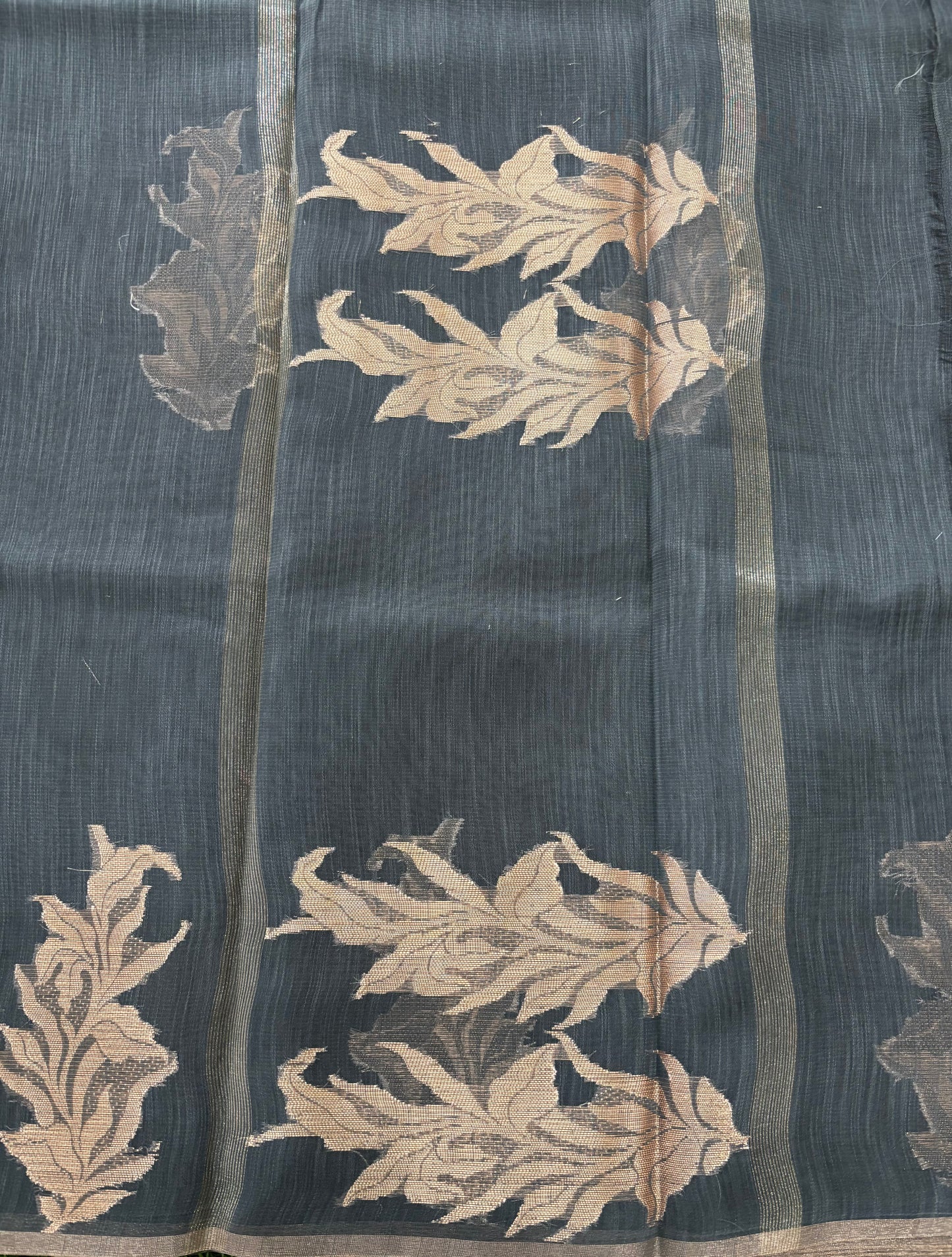 Grey Paper silk  saree