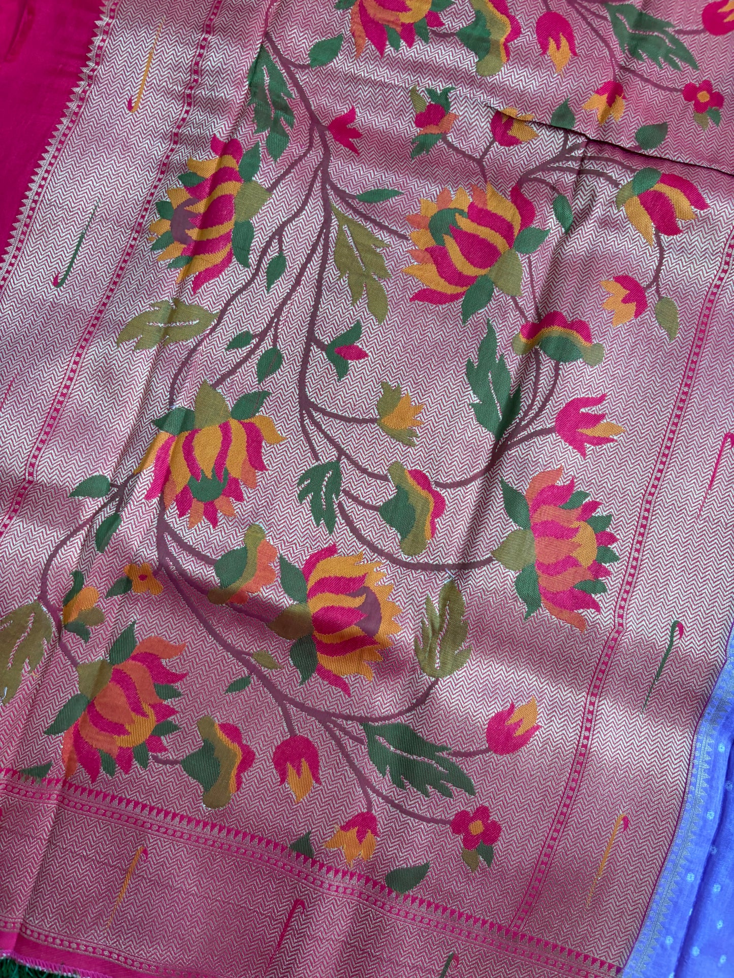 Lavender Viscose crepe silk saree