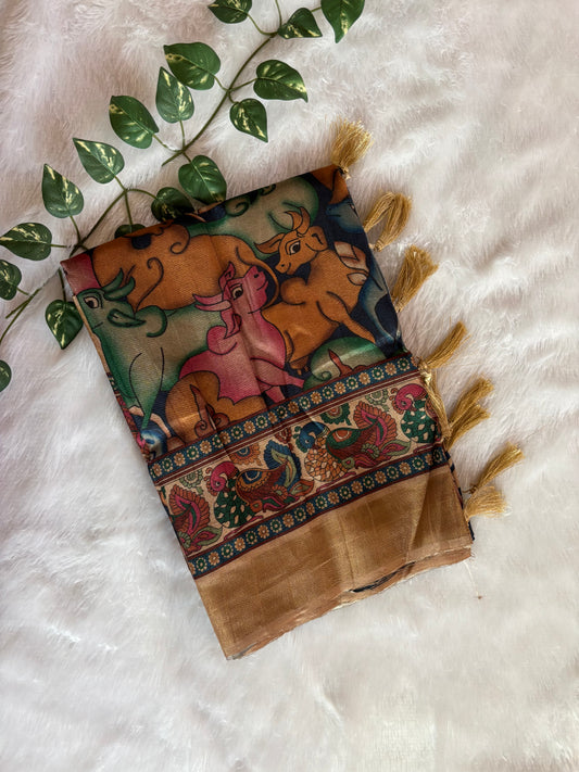 Pichwai Semi tussar silk