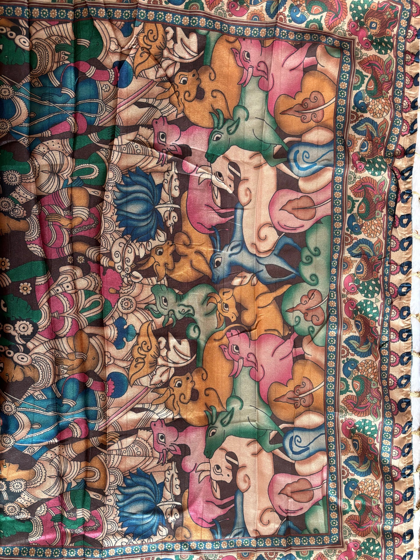 Pichwai Semi tussar silk