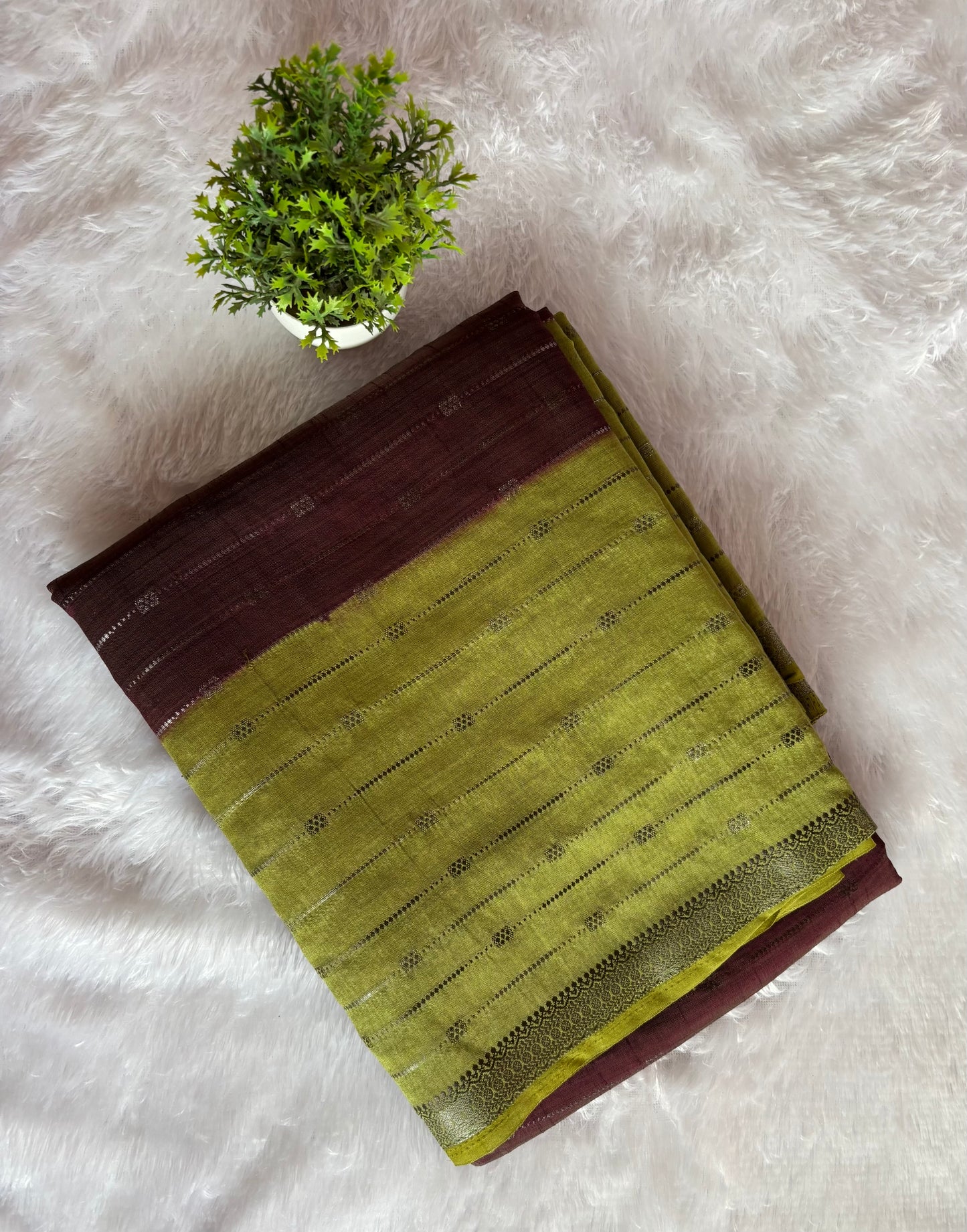 Brown Semi tussar silk sarees