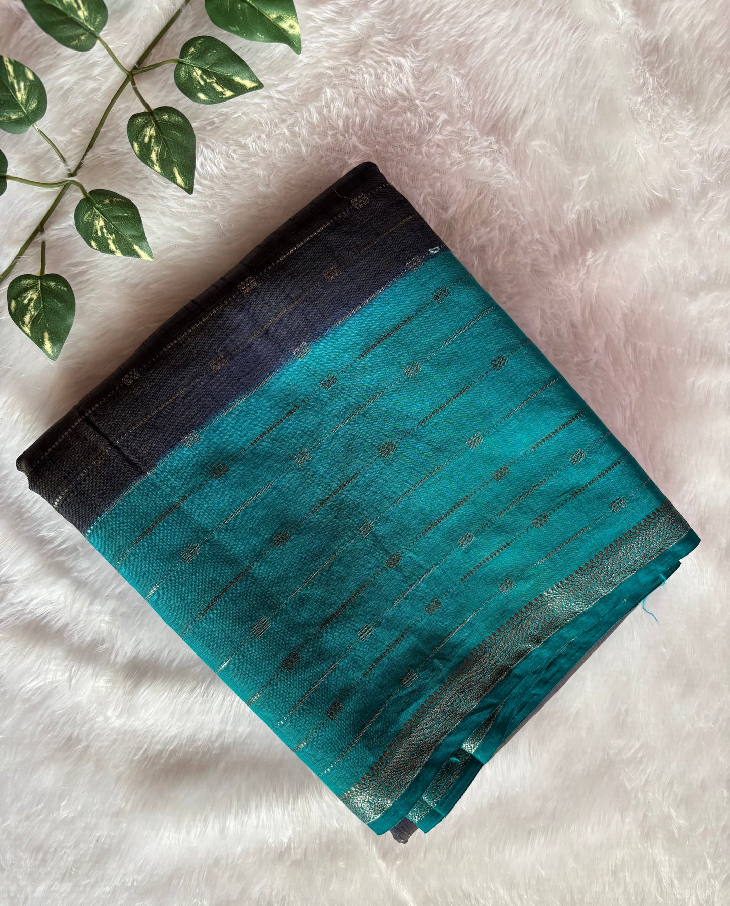 Navy blue Semi tussar silk sarees