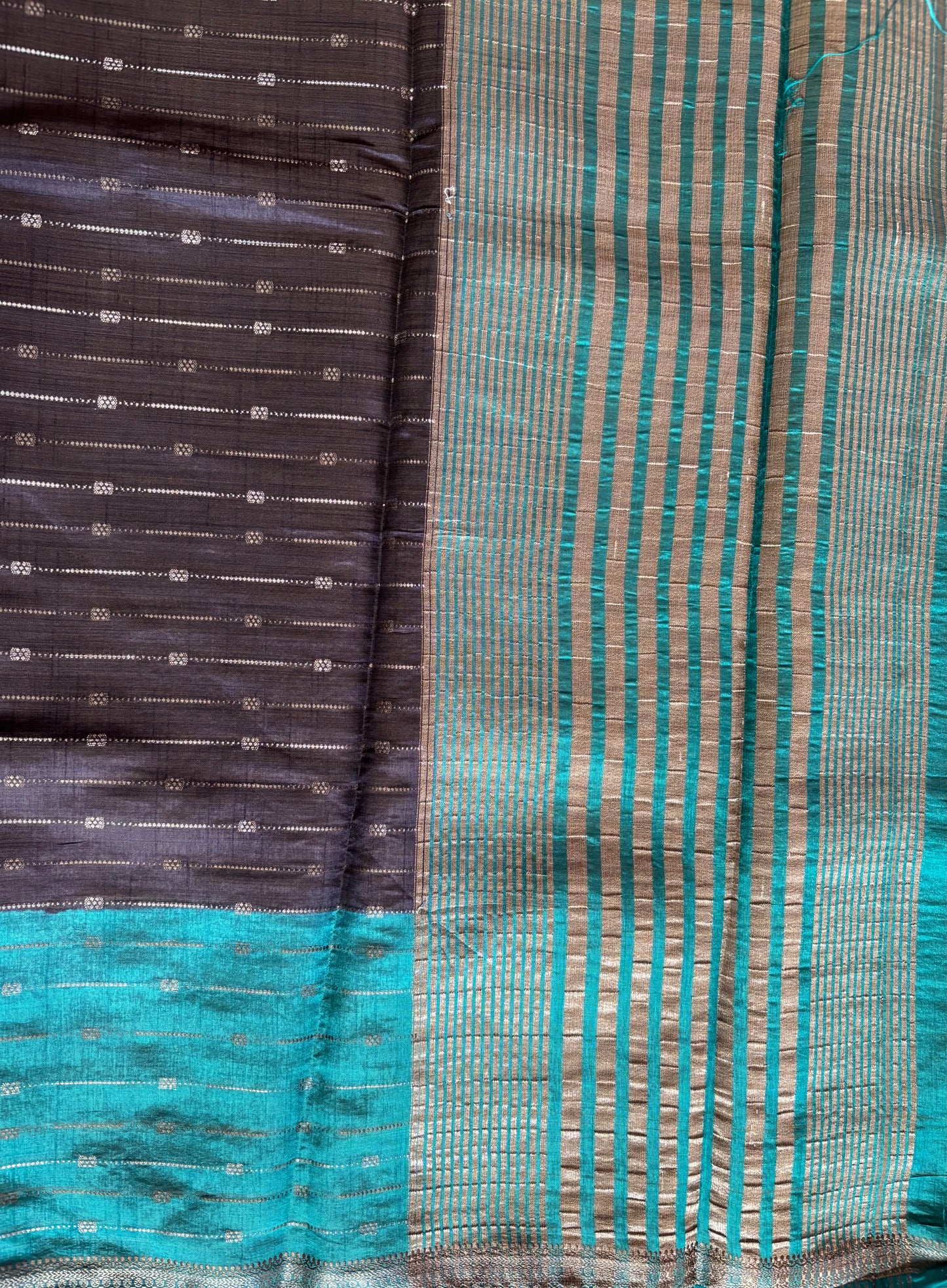 Navy blue Semi tussar silk sarees