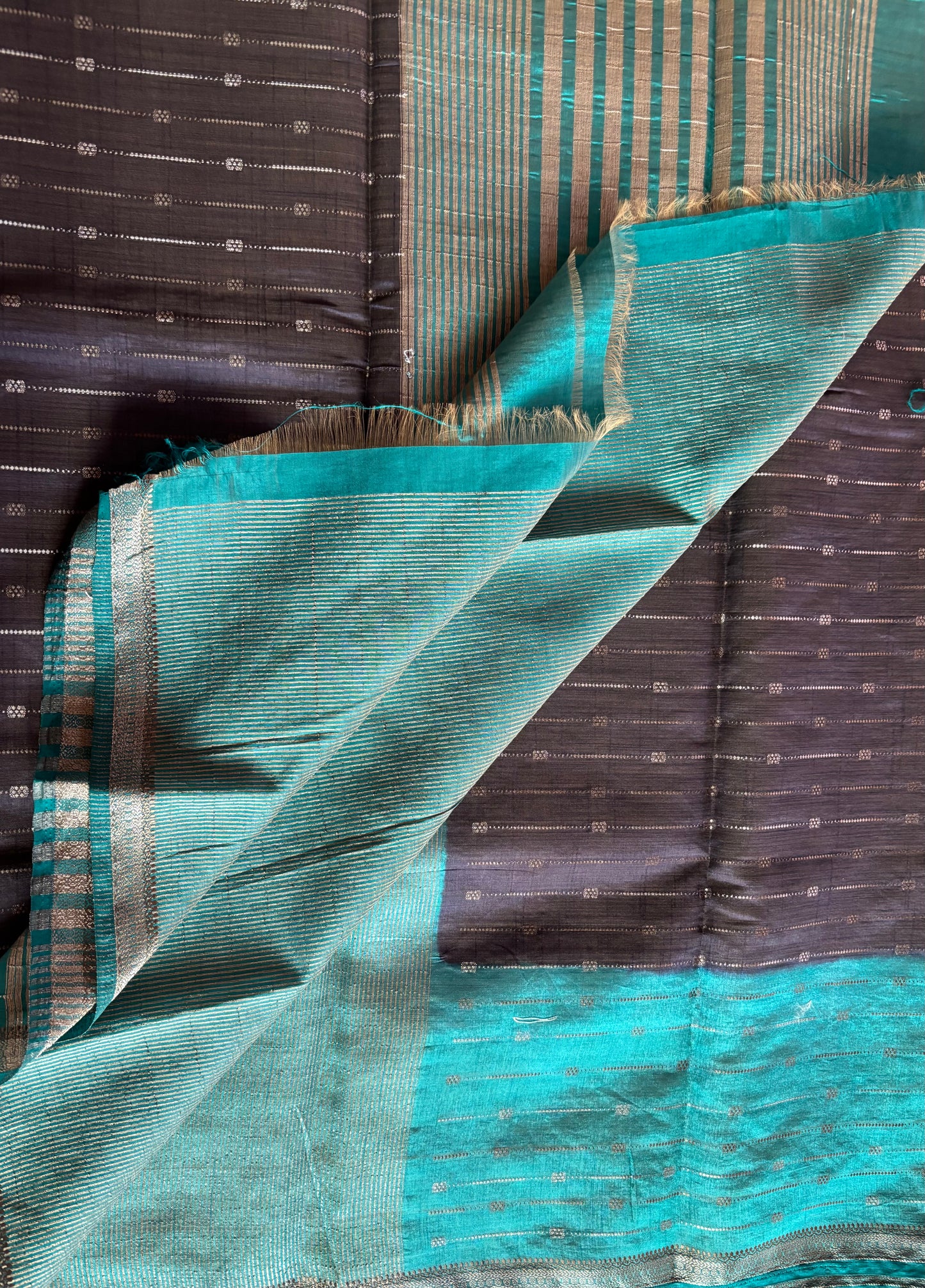 Navy blue Semi tussar silk sarees