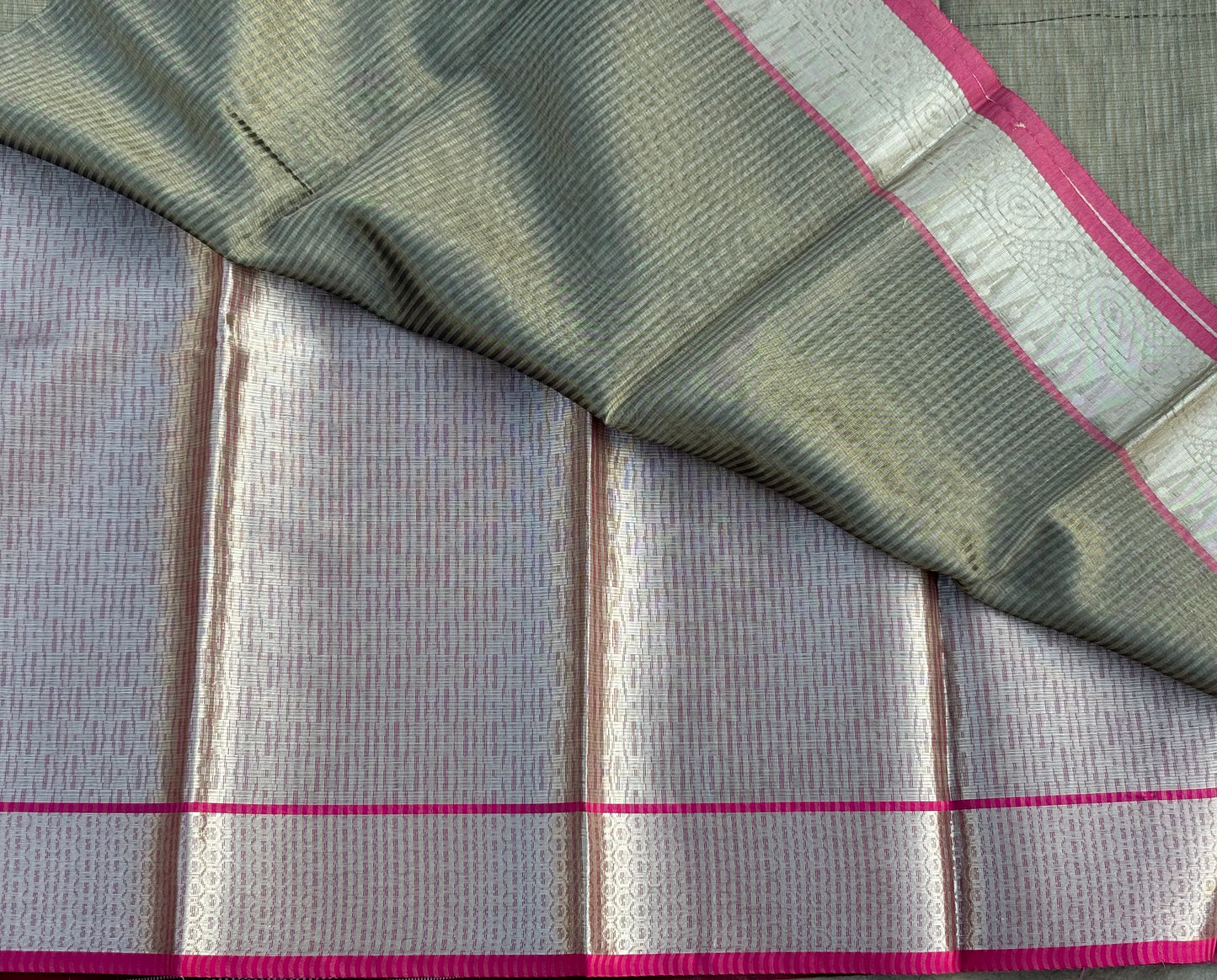 Light green tissue silk saree