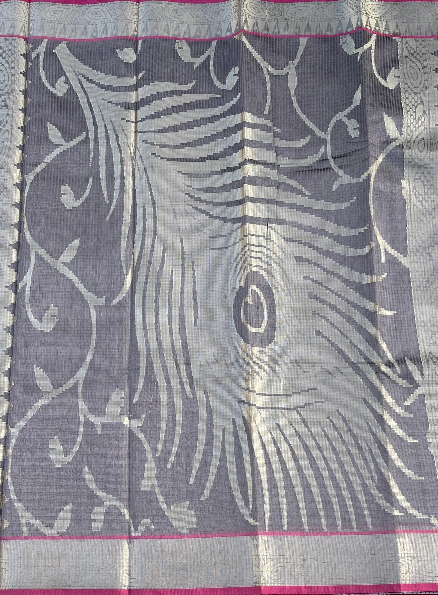 Lilac tissue silk saree
