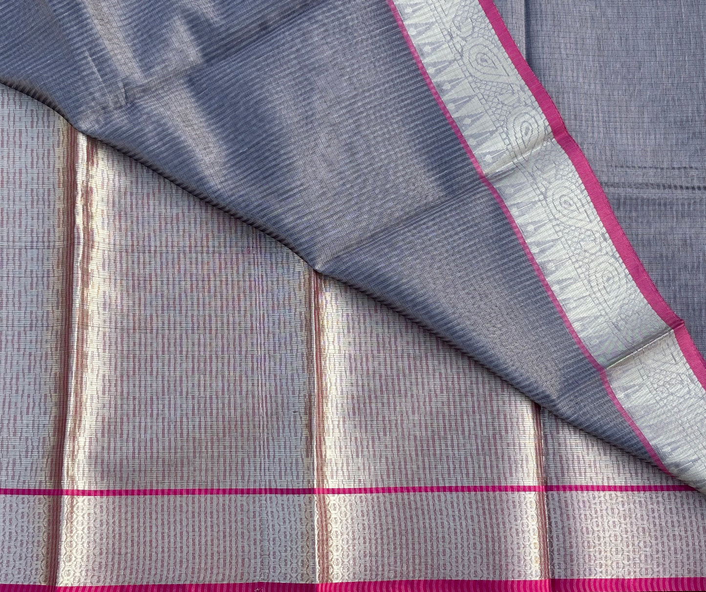 Lilac tissue silk saree