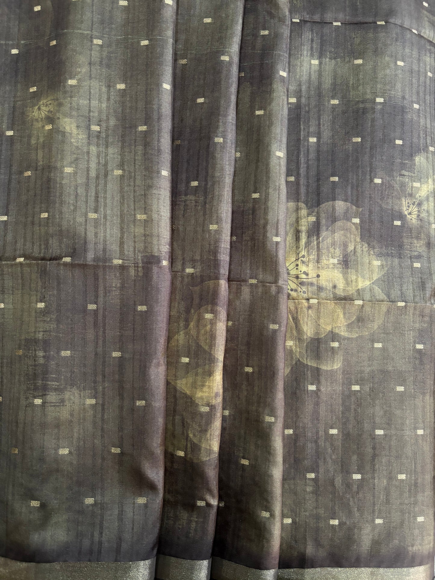 Mehendi green semi tussar silk saree