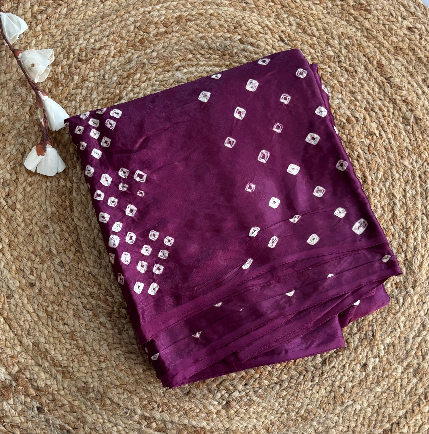Wine Bandhini saree