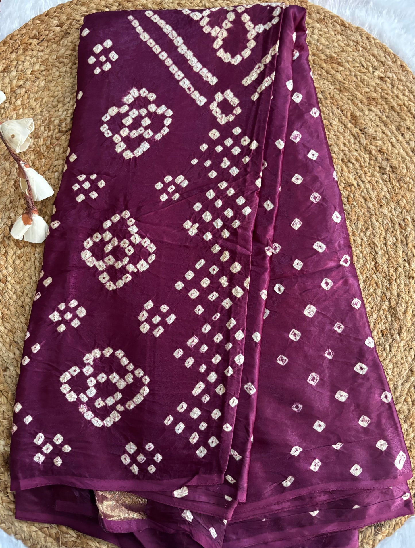Wine Bandhini saree