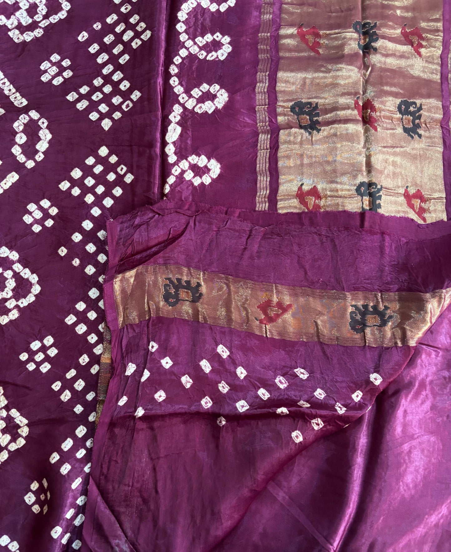 Wine Bandhini saree