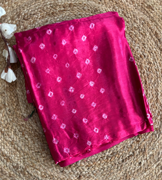 Pink Bandhini saree