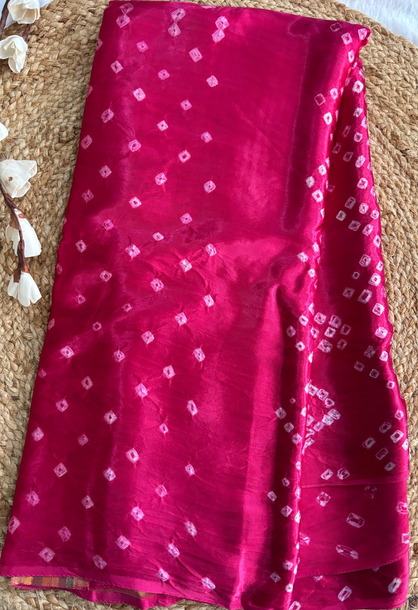 Pink Bandhini saree