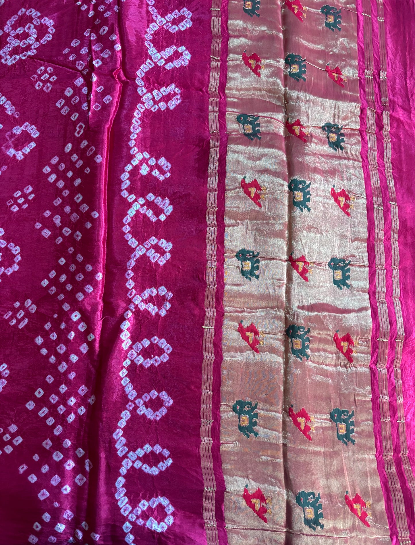 Pink Bandhini saree