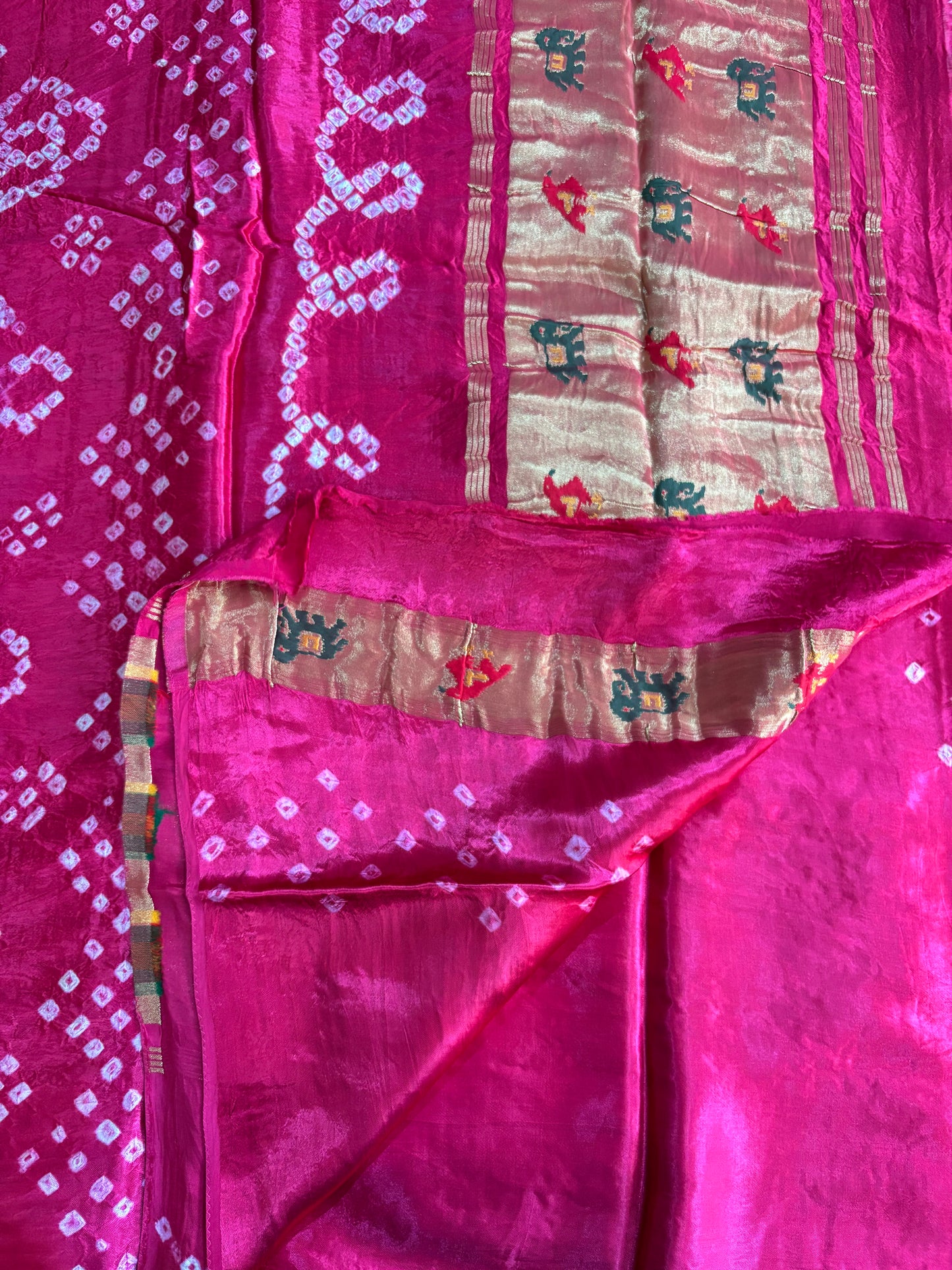 Pink Bandhini saree