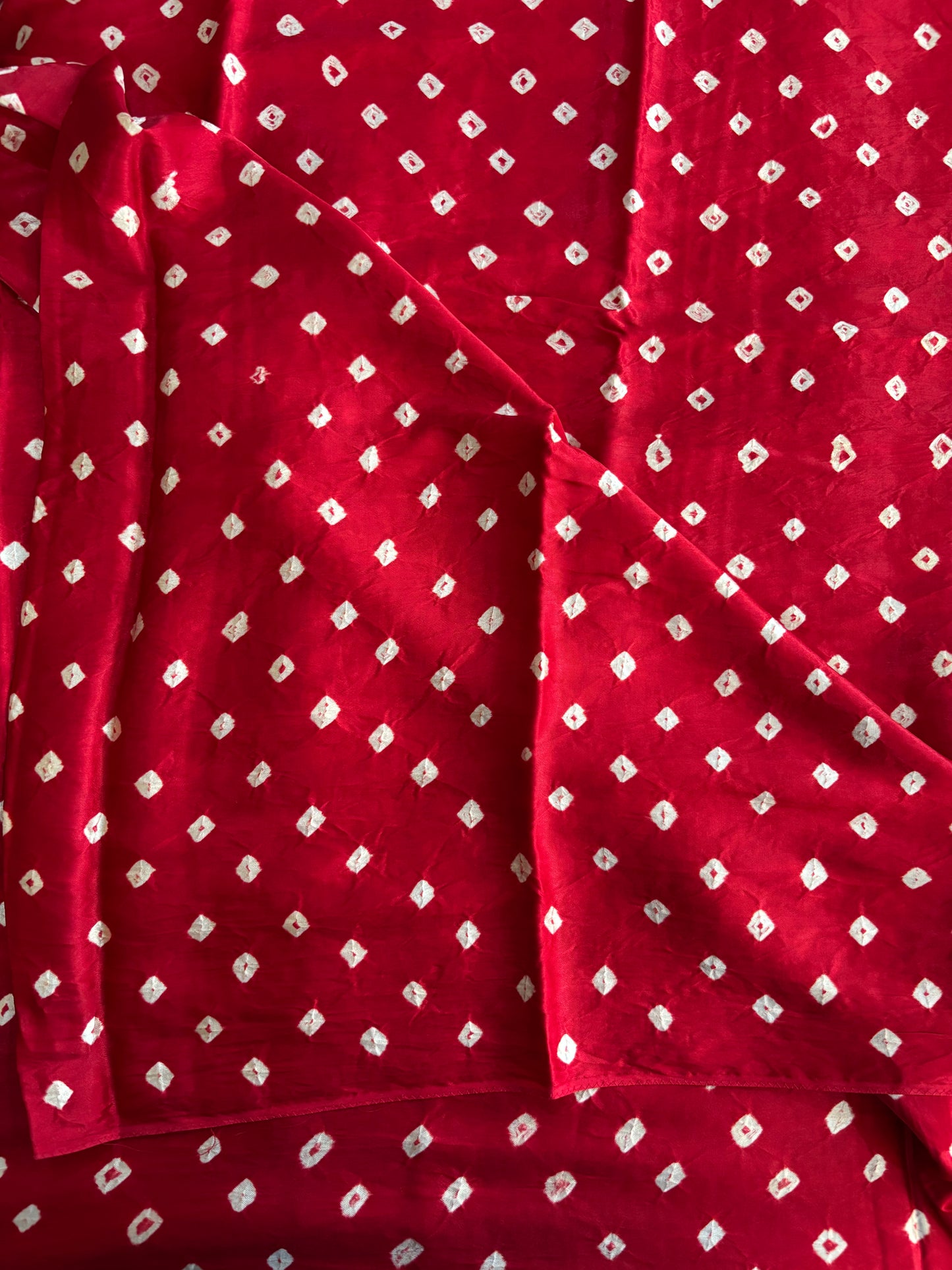 Brick red Bandhini saree