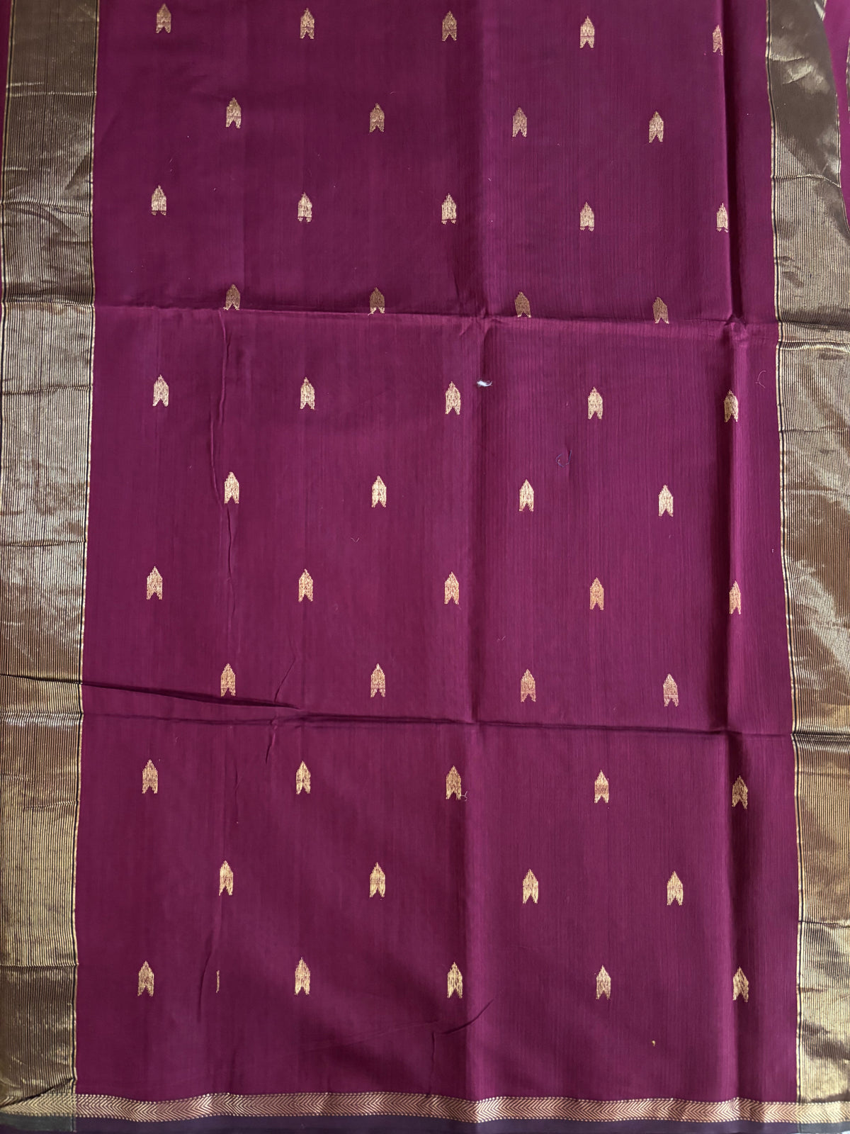Magenta pure Maheshwari silk