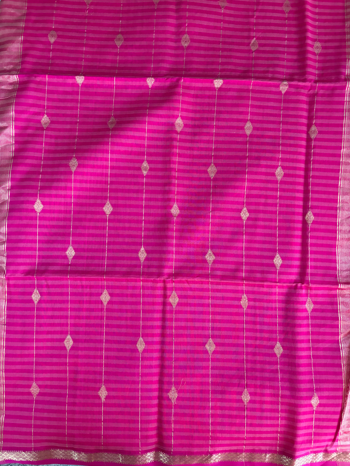 Pink Madras checks Maheshwari silk cotton sari
